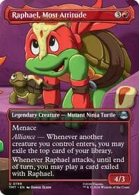 Raphael, Most Attitude (Borderless) - Teenage Mutant Ninja Turtles - Magic: The Gathering card