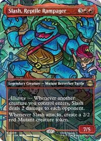 Slash, Reptile Rampager (Borderless) - Teenage Mutant Ninja Turtles - Magic: The Gathering card