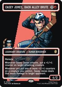 Casey Jones, Back Alley Brute (Borderless) (Surge Foil) - Commander: Teenage Mutant Ninja Turtles - Magic: The Gathering card