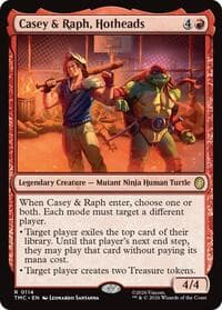 Casey & Raph, Hotheads - Commander: Teenage Mutant Ninja Turtles - Magic: The Gathering card