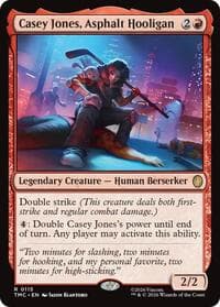 Casey Jones, Asphalt Hooligan - Commander: Teenage Mutant Ninja Turtles - Magic: The Gathering card