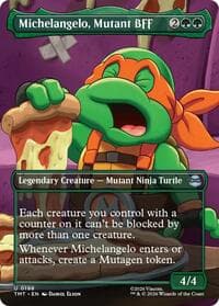 Michelangelo, Mutant BFF (Borderless) - Teenage Mutant Ninja Turtles - Magic: The Gathering card