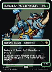 Rocksteady, Mutant Marauder (Borderless) (Surge Foil) - Commander: Teenage Mutant Ninja Turtles - Magic: The Gathering card
