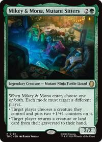 Mikey & Mona, Mutant Sitters - Commander: Teenage Mutant Ninja Turtles - Magic: The Gathering card