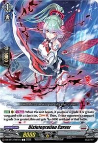 Disintegration Carver - DZ-BT12: Chasm of Lost Souls - Cardfight Vanguard card