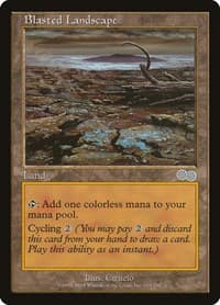 Blasted Landscape - Urza's Saga - Magic: The Gathering card