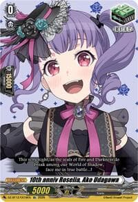 10th anniv Roselia, Ako Udagawa - DZ-BT12: Chasm of Lost Souls - Cardfight Vanguard card