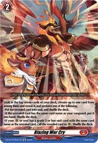 Blazing War Cry - DZ-BT12: Chasm of Lost Souls - Cardfight Vanguard card