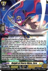 Knight of Starry Skies, Zero - DZ-BT12: Chasm of Lost Souls - Cardfight Vanguard card