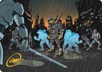 The Last Ronin's Technique Art Card (Gold-Stamped Signature) - Art Series: Teenage Mutant Ninja Turtles - Magic: The Gathering card
