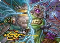 Mind Transfer Protocol Art Card (Gold-Stamped Signature) - Art Series: Teenage Mutant Ninja Turtles - Magic: The Gathering card
