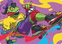 Mondo Gecko Art Card (Gold-Stamped Signature) - Art Series: Teenage Mutant Ninja Turtles - Magic: The Gathering card