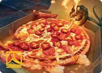 Spicy Oatmeal Pizza Art Card (Gold-Stamped Signature) - Art Series: Teenage Mutant Ninja Turtles - Magic: The Gathering card