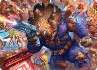 Zog, Triceraton Castaway Art Card - Art Series: Teenage Mutant Ninja Turtles - Magic: The Gathering card