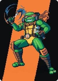 Michelangelo, the Heart Art Card - Art Series: Teenage Mutant Ninja Turtles - Magic: The Gathering card