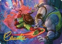 Super Combo Art Card (Gold-Stamped Signature) - Art Series: Teenage Mutant Ninja Turtles - Magic: The Gathering card
