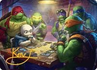 Lessons from Life Art Card (Gold-Stamped Signature) - Art Series: Teenage Mutant Ninja Turtles - Magic: The Gathering card