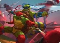 Raph & Leo, Sibling Rivals Art Card - Art Series: Teenage Mutant Ninja Turtles - Magic: The Gathering card