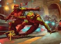 Raph & Mikey, Troublemakers Art Card (Gold-Stamped Signature) - Art Series: Teenage Mutant Ninja Turtles - Magic: The Gathering card