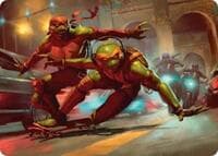 Raph & Mikey, Troublemakers Art Card - Art Series: Teenage Mutant Ninja Turtles - Magic: The Gathering card