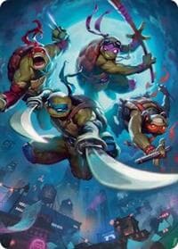 Heroes in a Half Shell Art Card - Art Series: Teenage Mutant Ninja Turtles - Magic: The Gathering card