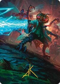 Baxter, Exzzperimental Zzientist Art Card (Gold-Stamped Signature) - Art Series: Teenage Mutant Ninja Turtles - Magic: The Gathering card