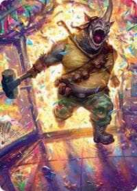 Rocksteady, Rowdy Rhino Art Card - Art Series: Teenage Mutant Ninja Turtles - Magic: The Gathering card