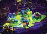 The Ooze Art Card (Gold-Stamped Signature) - Art Series: Teenage Mutant Ninja Turtles - Magic: The Gathering card