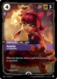 Annie, Stubborn - Riftbound Organized Play Promotional Cards - Riftbound: League of Legends Trading Card Game card