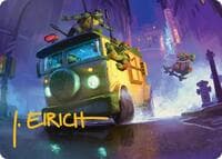 Turtle Van Art Card (Gold-Stamped Signature) - Art Series: Teenage Mutant Ninja Turtles - Magic: The Gathering card