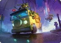 Turtle Van Art Card - Art Series: Teenage Mutant Ninja Turtles - Magic: The Gathering card