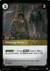 Unsung Hero - Riftbound Organized Play Promotional Cards - Riftbound: League of Legends Trading Card Game card