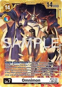 Omnimon - BT13-112 (Gold Border) - Advanced Booster Digimon Generation - Digimon Card Game card