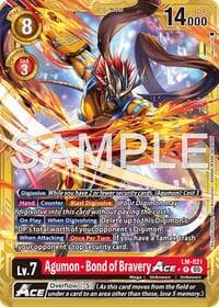 Agumon - Bond of Bravery ACE (Gold Border) - Advanced Booster Digimon Generation - Digimon Card Game card