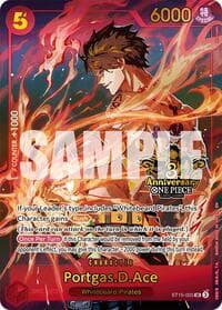 Portgas.D.Ace (Japanese Version 3rd Anniversary Set) - One Piece Promotion Cards - One Piece Card Game card