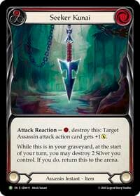Seeker Kunai (Red) - GEM Pack 4 - Flesh and Blood TCG card