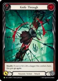 Knife Through (Red) - GEM Pack 4 - Flesh and Blood TCG card