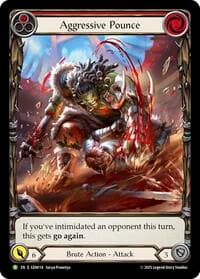 Aggressive Pounce (Red) - GEM Pack 4 - Flesh and Blood TCG card