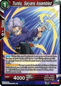 Trunks, Saiyans Assembled - Three Glorious Fighters - Dragon Ball Super: Masters card