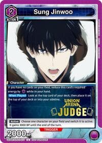 Sung Jinwoo (017) (Judge) - Union Arena Promotion Cards - Union Arena card