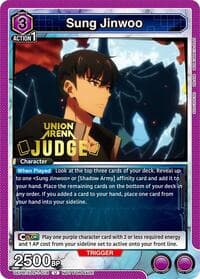 Sung Jinwoo (018) (Judge) - Union Arena Promotion Cards - Union Arena card