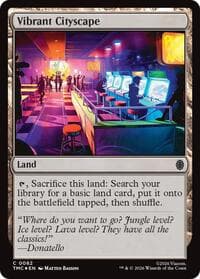Vibrant Cityscape (Surge Foil) - Commander: Teenage Mutant Ninja Turtles - Magic: The Gathering card
