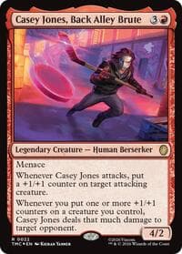Casey Jones, Back Alley Brute (Surge Foil) - Commander: Teenage Mutant Ninja Turtles - Magic: The Gathering card