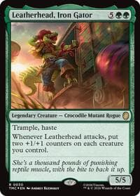 Leatherhead, Iron Gator (Surge Foil) - Commander: Teenage Mutant Ninja Turtles - Magic: The Gathering card