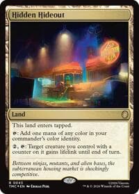Hidden Hideout (Surge Foil) - Commander: Teenage Mutant Ninja Turtles - Magic: The Gathering card