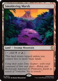 Smoldering Marsh (Surge Foil) - Commander: Teenage Mutant Ninja Turtles - Magic: The Gathering card