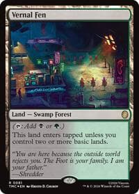 Vernal Fen (Surge Foil) - Commander: Teenage Mutant Ninja Turtles - Magic: The Gathering card