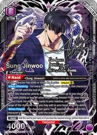 Sung Jinwoo (021) (SR**) - UE17BT: SOLO LEVELING - Union Arena card