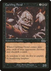 Cackling Fiend - Urza's Saga - Magic: The Gathering card
