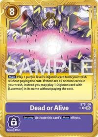 Dead or Alive (Gold Border) - Advanced Booster Digimon Generation - Digimon Card Game card